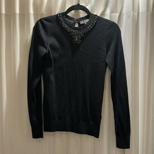 Ted Baker bedazzled black sweater size one